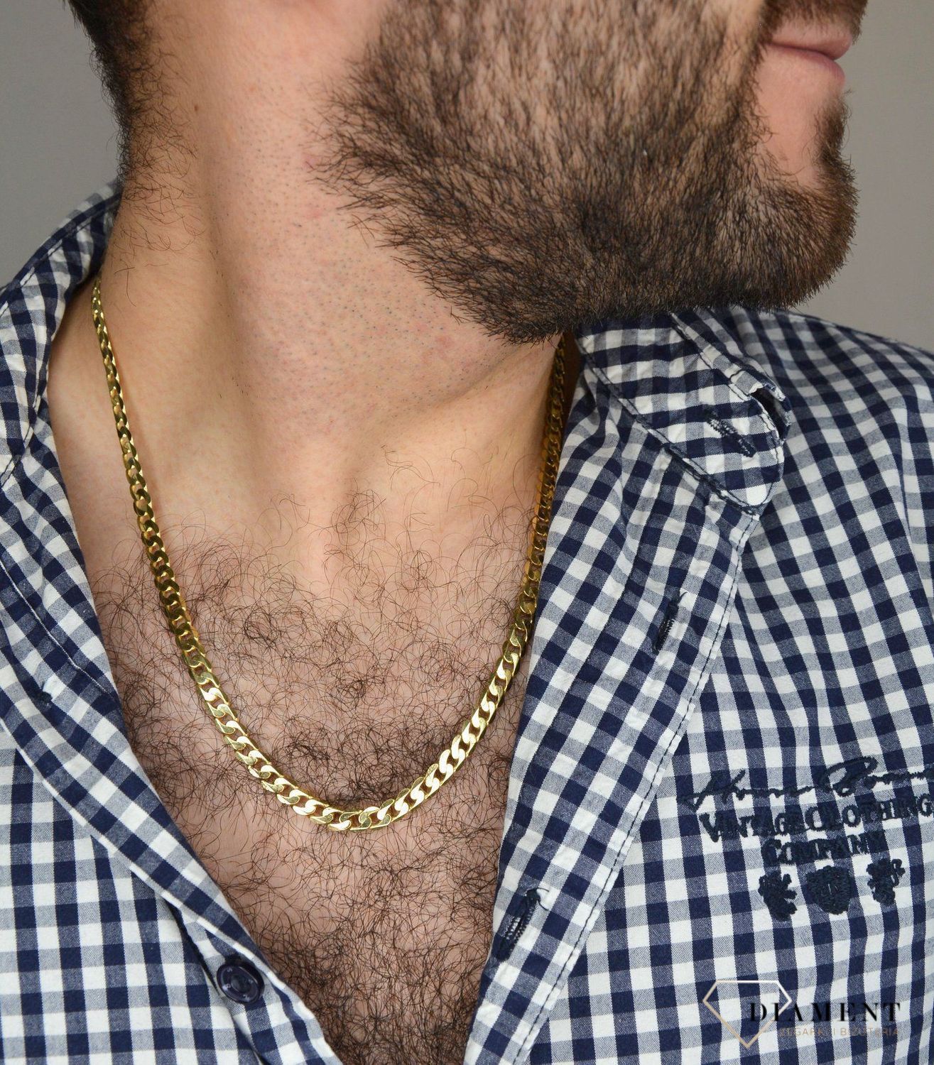 Złoty łańcuszek 585 pancerka 6 mm DIA-LAN-1113-585 6mm ✅ Złoty łańcuszek o splocie pancerki ✅ Łańcuszek o równych oczkach wykonanych z wysokiej jakości złota próby 585.jpg